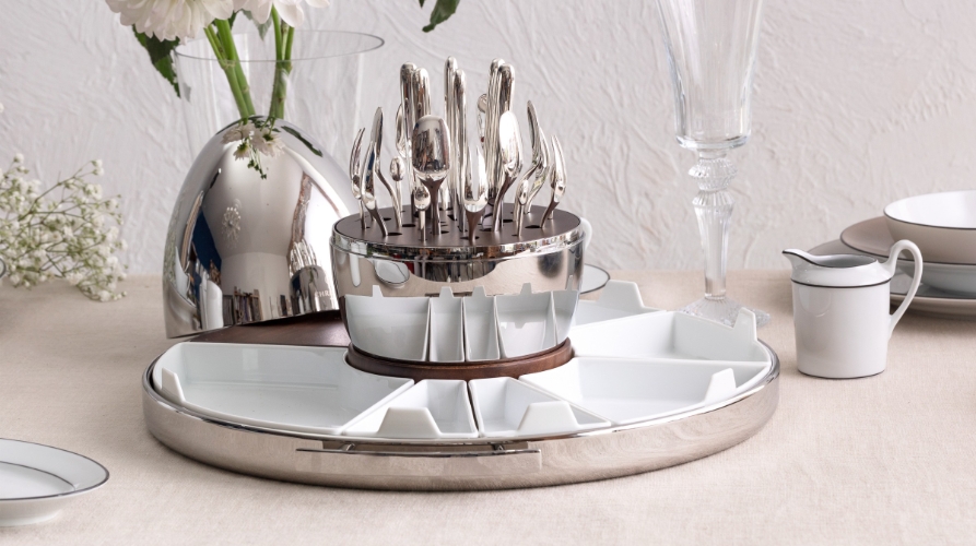 Christofle, Mood, MOOD PARTY Round Tray - MDMAISON